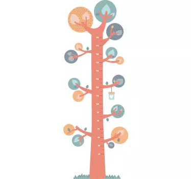 Gyerekek fa magasság diagram matrica - TenStickers