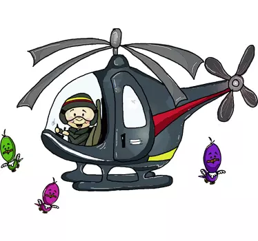 Gyerekek helikopter matrica - TenStickers