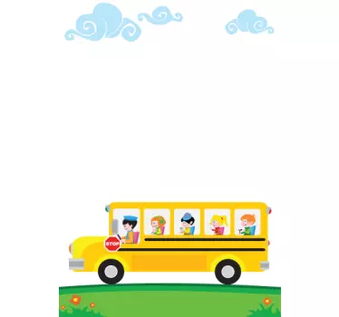 Gyerekek iskolabusz tábla matrica - TenStickers