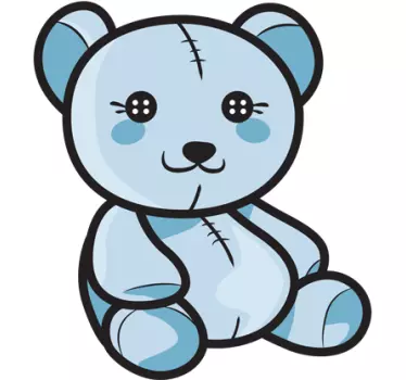 Gyerekek kék maci matrica - TenStickers