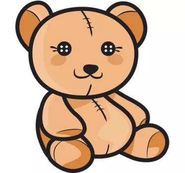 Gyerekek mackó színes matrica - TenStickers