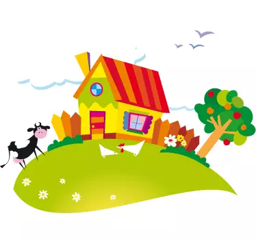 Gyerekek nyári farm falfestmény - TenStickers
