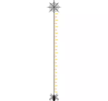 Halloween pókháló magasság diagram matrica - TenStickers