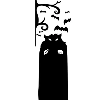 Halloween szörny ünnepi ajtó matrica - TenStickers