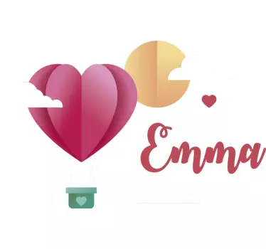 Hőlégballon személyre szabott matrica - TenStickers