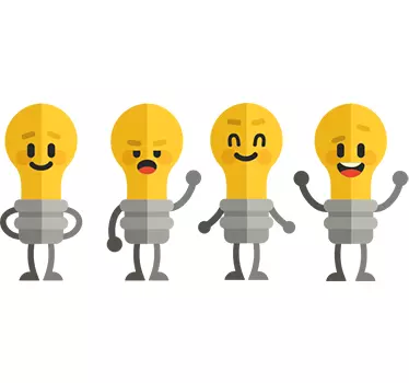 Izzó kapcsoló matrica készlet - TenStickers