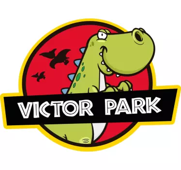 Jurassic park logo testreszabható fali matrica - TenStickers