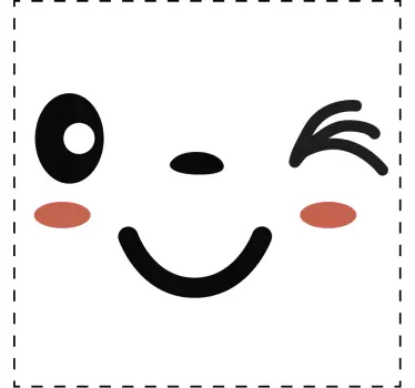 Kacsintós arcfény kapcsoló matrica - TenStickers
