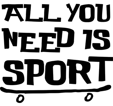 Kell sport szöveg fali matrica - TenStickers