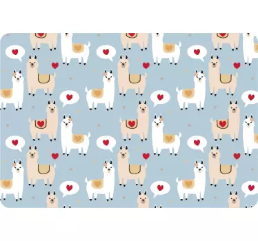 Láma mintás állatfal matrica - TenStickers