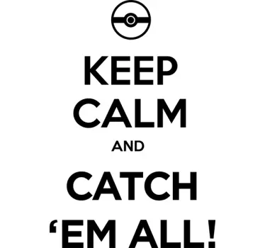 Légy nyugodt pokemon falmatrica - TenStickers