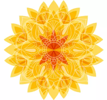 Lótusz mandala virágos falmatrica - TenStickers