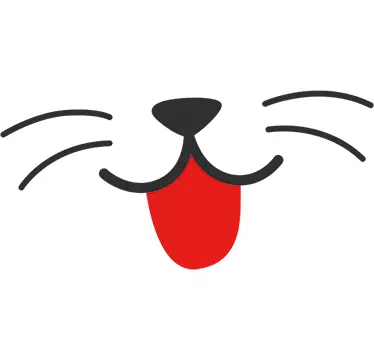 Macska száj fal matrica - TenStickers