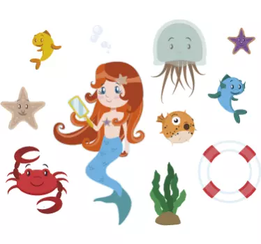Matróz és tengeri élet tárgyak matricák - TenStickers