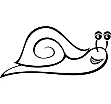 Mosolygó csiga matrica - TenStickers