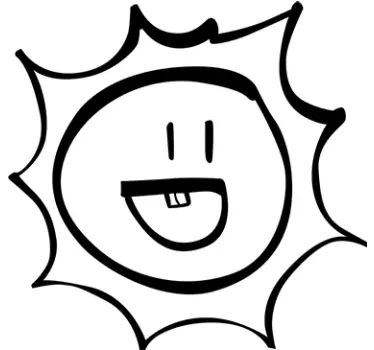 Mosolygó napsütés matrica - TenStickers
