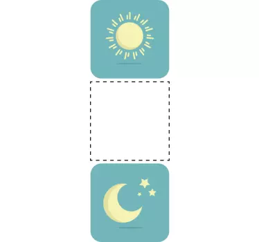 Nap hold villanykapcsoló matrica - TenStickers