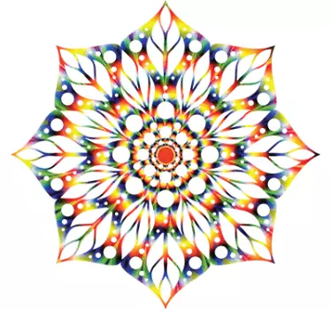 Nyakkendő-festék mandala falmatrica - TenStickers