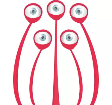 öt szem szörnyeteg gyerek matrica - TenStickers