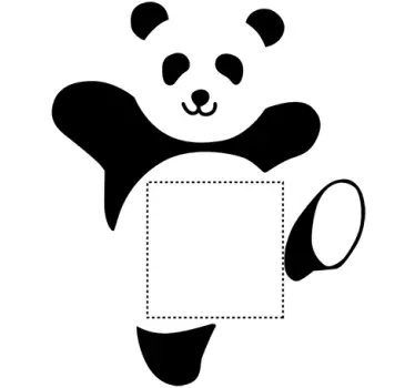 Panda villanykapcsoló matrica - TenStickers
