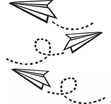 Papírrepülő gyerekek matrica - TenStickers