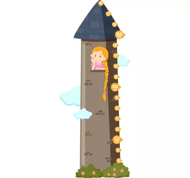 Rapunzel magasságdiagram matrica - TenStickers