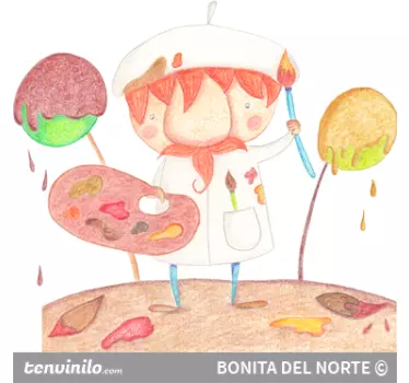 Rendetlen művész gyerekek matrica - TenStickers