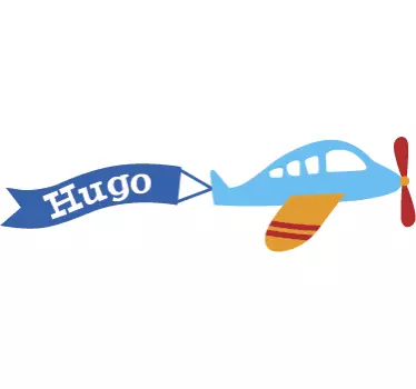 Repülőgép a névre szabott matricával - TenStickers