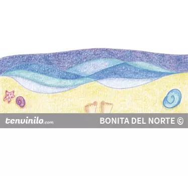 Séta a tengerparti matricán - TenStickers