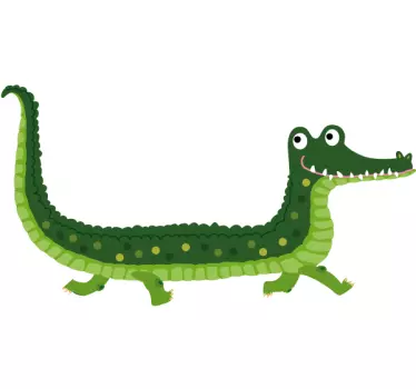 Sétáló krokodil vadállati matrica - TenStickers