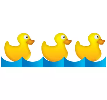 Sor sárga kacsa fürdőszoba matrica - TenStickers