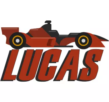 Személyre szabott f1 autófal matrica - TenStickers