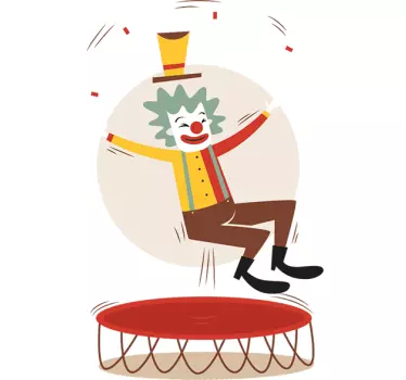 Színes komikus bohóc otthoni fal matrica - TenStickers
