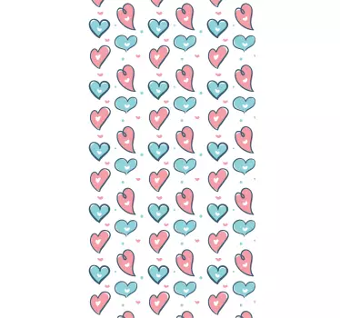 Szívrajzok bútor matrica - TenStickers
