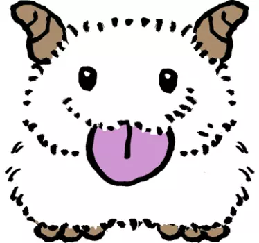Szőrös állatgyerek matrica - TenStickers