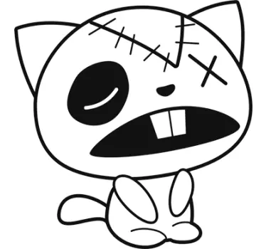 Szövet macska falmatrica - TenStickers