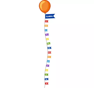 Testreszabható földgömb magasság diagram fal matrica - TenStickers