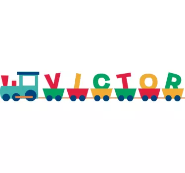 Testreszabható gyermekvonat matrica - TenStickers