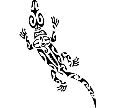 Törzsi szalamandra matrica - TenStickers
