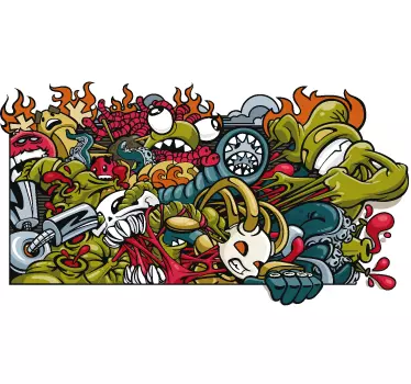 Városi művészet falfestmény - TenStickers