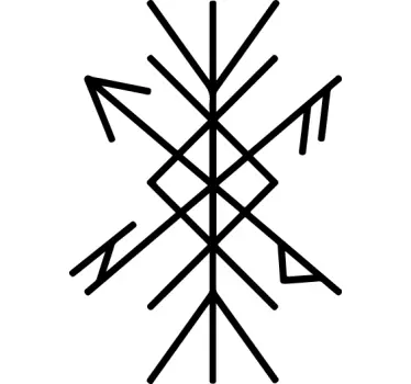 Védelmi rúna vonal matrica - TenStickers