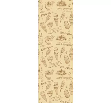 Vintage fagylalt hűtőszekrény burkolat - TenStickers