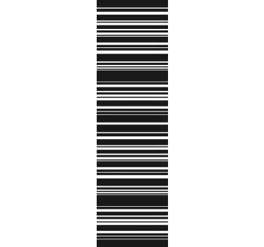 Vonalkód maratott üveg zuhany matrica - TenStickers