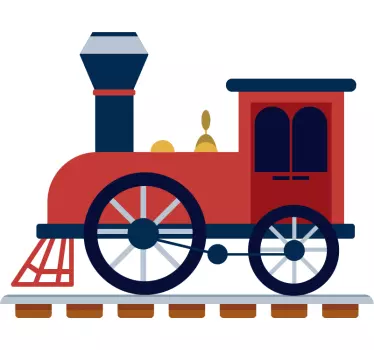 Vonat pálya lány falfestmény - TenStickers