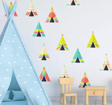 30 db háromszög csomag sátras baba falmatricával - TenStickers