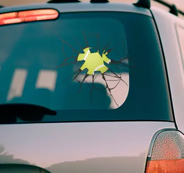 3D Falmatrica Üveg törés labdával - TenStickers