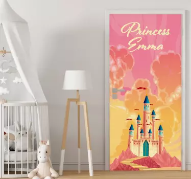 3d mesebeli kastély üvegajtó matrica - TenStickers