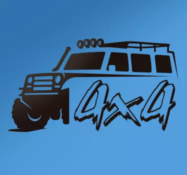 4x4 szöveges autó matrica - TenStickers
