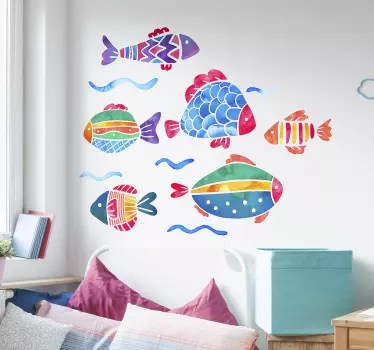 Hal gyermek fürdő matricák - TenStickers