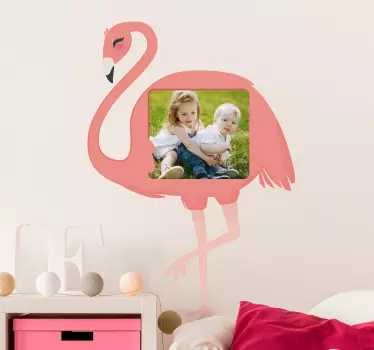 Flamingó fotótartó matrica gyerekeknek - TenStickers